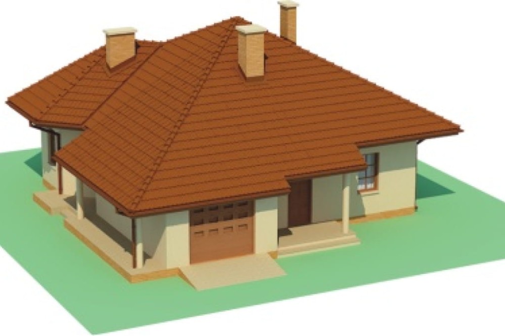 Projekt domu Cadini DM-6459, parterowy, jednorodzinny, nowoczesny, z garażem -model