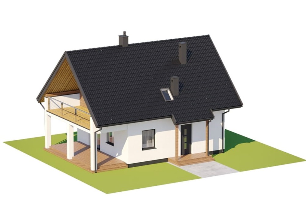 Projekt domu Emagen DM-6798,parterowy z poddaszem użytkowym, jednorodzinny, bez garażu, bez podpiwniczenia - model