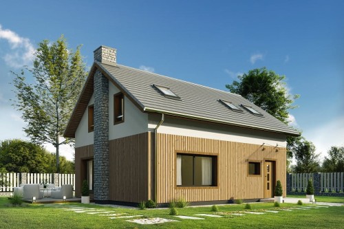Projekt domu DM-6746 - wykończenie elewacji