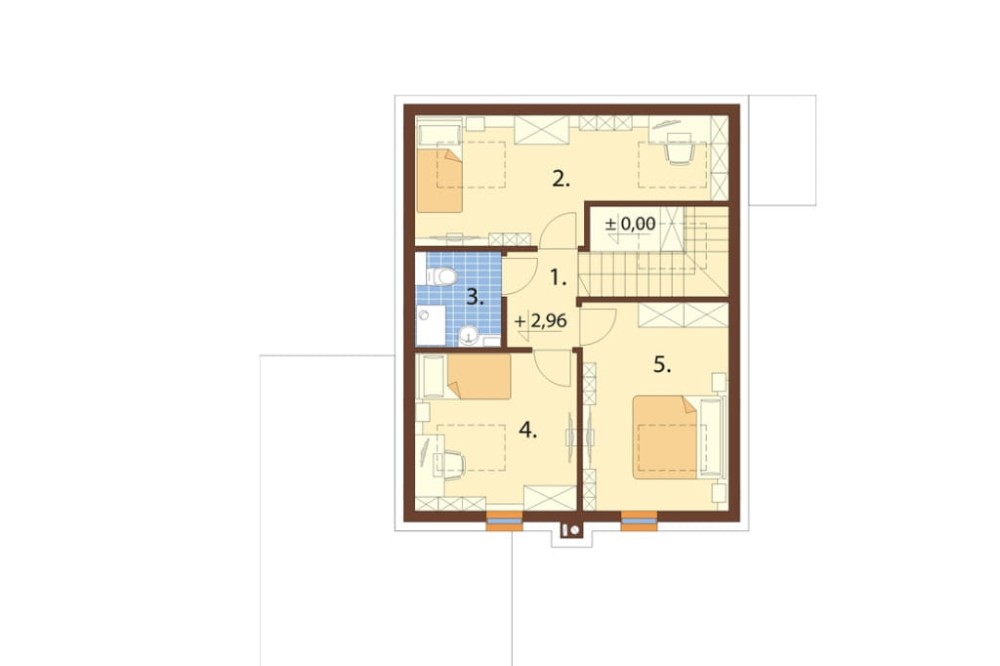 Projekt domu DM-6746 - rzut poddasza
