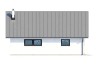 Projekt garażu dwustanowiskowego ZG-90, parterowy z poddaszem do adaptacji, niepodpiwniczony - elewacja lewa
