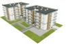 Projekt budynku wielorodzinnego DM-6761,  sześciokondygnacyjny, podpiwniczony, z garażem wielostanowiskowym - model
