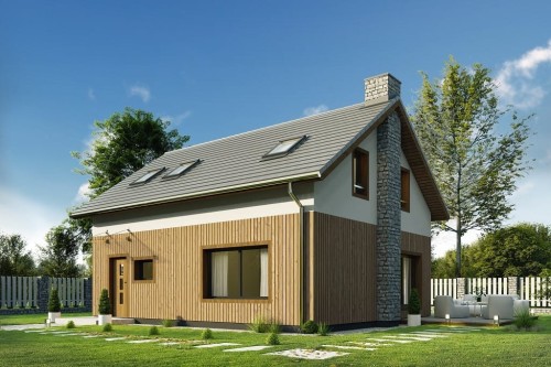 Projekt domu L-6746 - wykończenie elewacji