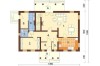 Projekt domu Olchawa 2 L-6276, parterowy z poddaszem mieszkalnym, bez podpiwniczenia - rzut parteru