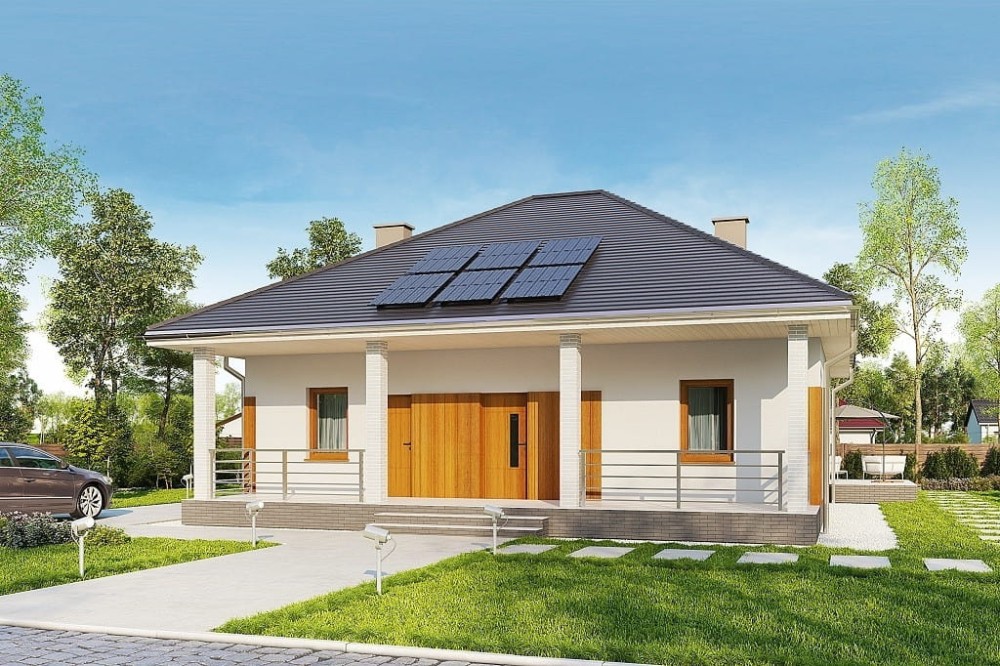 Projekt domu L-6685 - wykończenie elewacji