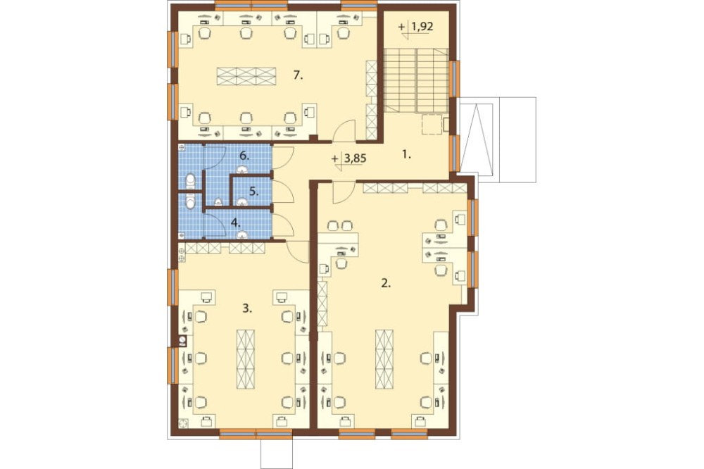 Projekt budynku K-128 - rzut piętra