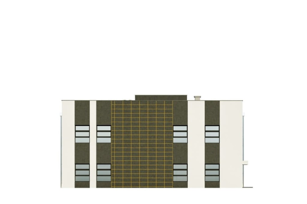 Projekt budynku K-128 - elewacja ogrodowa