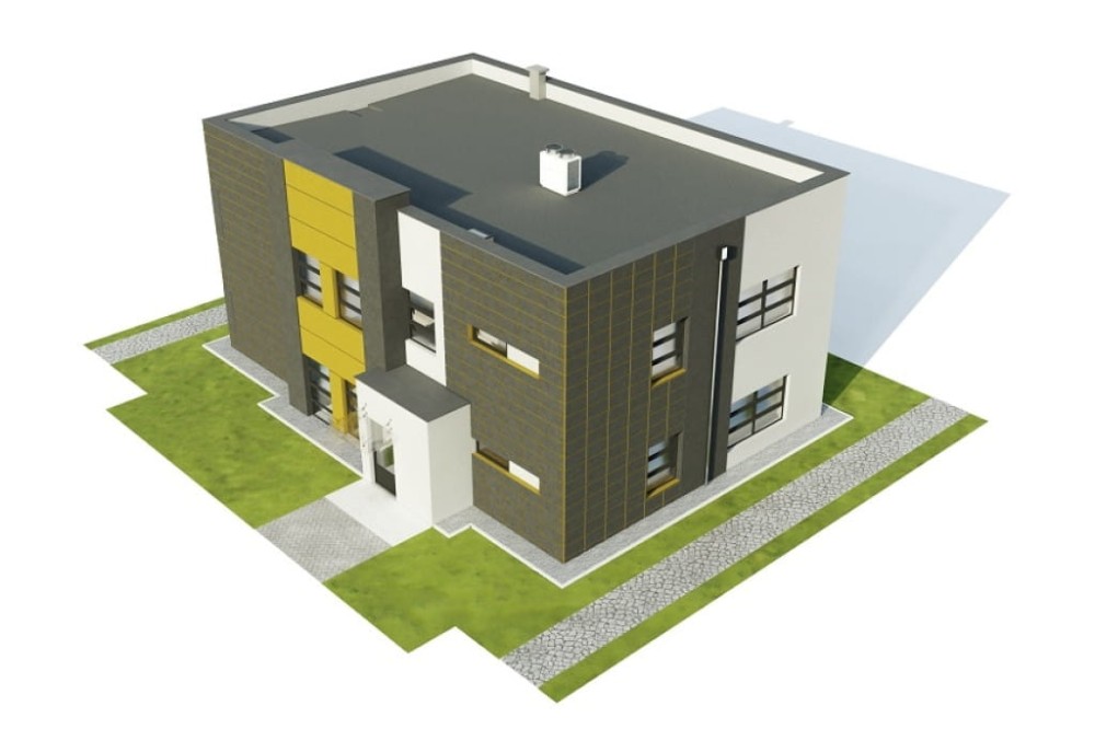 Projekt budynku K-128 - model