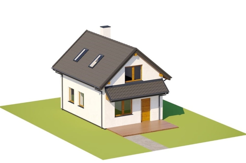 Projekt domu Zenna 2 L-6818, parterowy z poddaszem użytkowym, niepodpiwniczony, bez garażu -  model