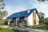 Projekt domu Ożanka DM-6671, parterowy ze strychem, niepodpiwniczony - kolorystyka wersja 4