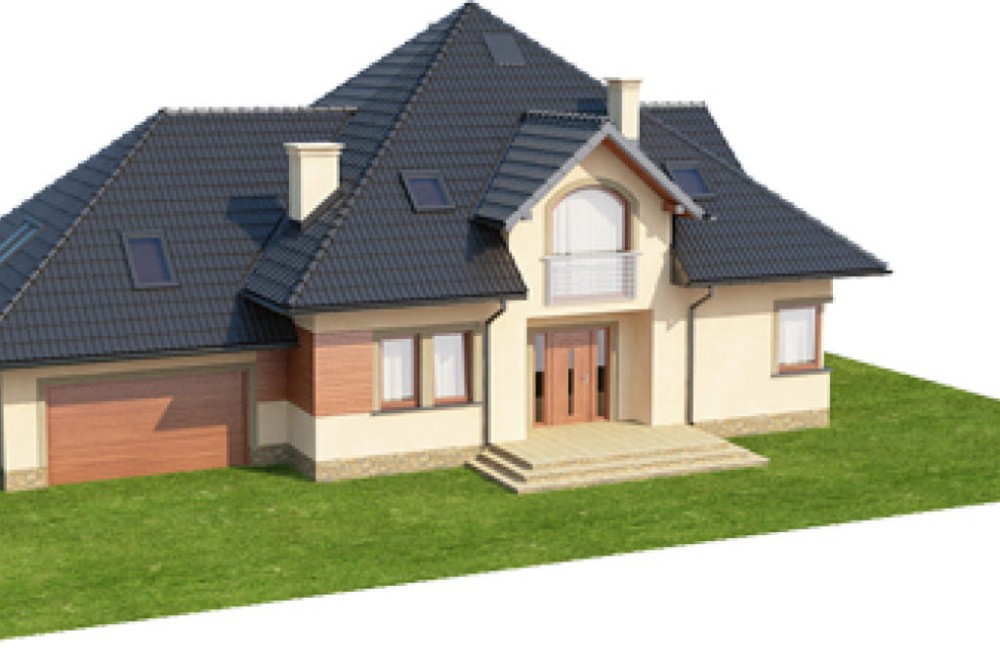 Projekt domu Montercore DUE L-6385, parterowy z garażem, poddaszem mieszkalnym, bez podpiwniczenia  -model