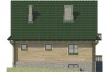 Projekt domu Rabka 2 L-6086, parterowy z poddaszem mieszkalnym, z częściowym podpiwniczeniem - elewacja ogrodowa