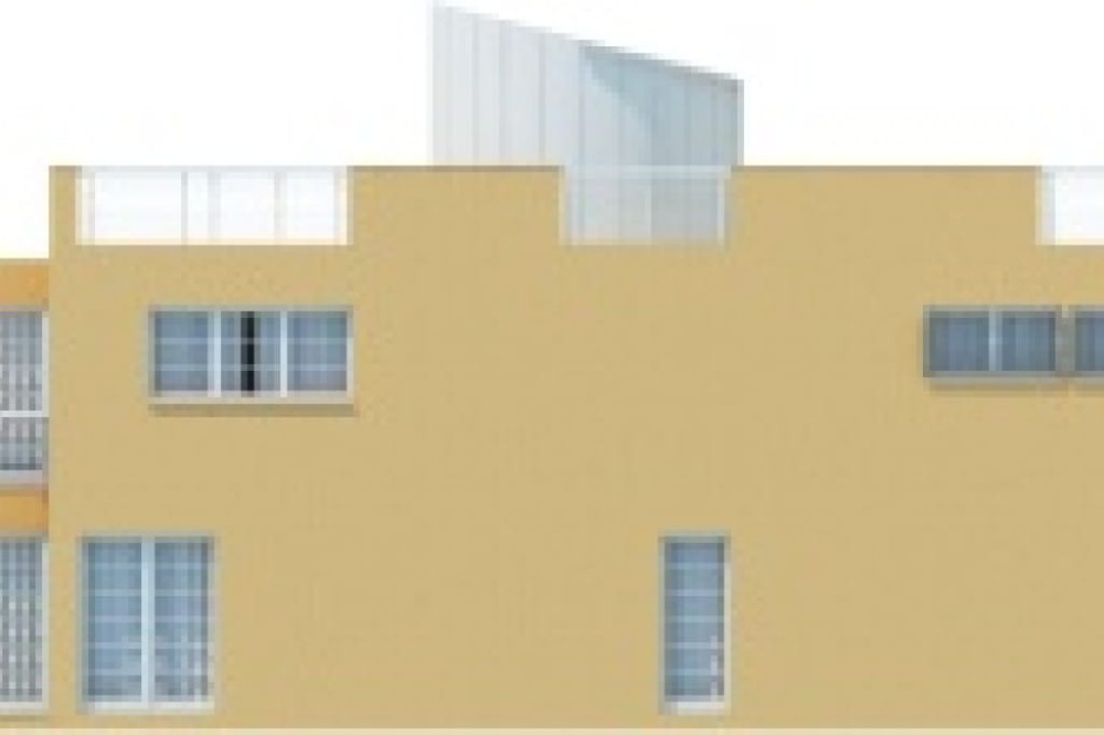 Projekt domu Duron DM-6386, piętrowy, z garażem dwustanowiskowym, bez podpiwniczenia - elewacja lewa