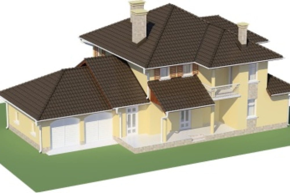 Projekt domu Pordoi DM-6456, piętrowy, z garażem dwustanowiskowym, bez podpiwniczenia - model