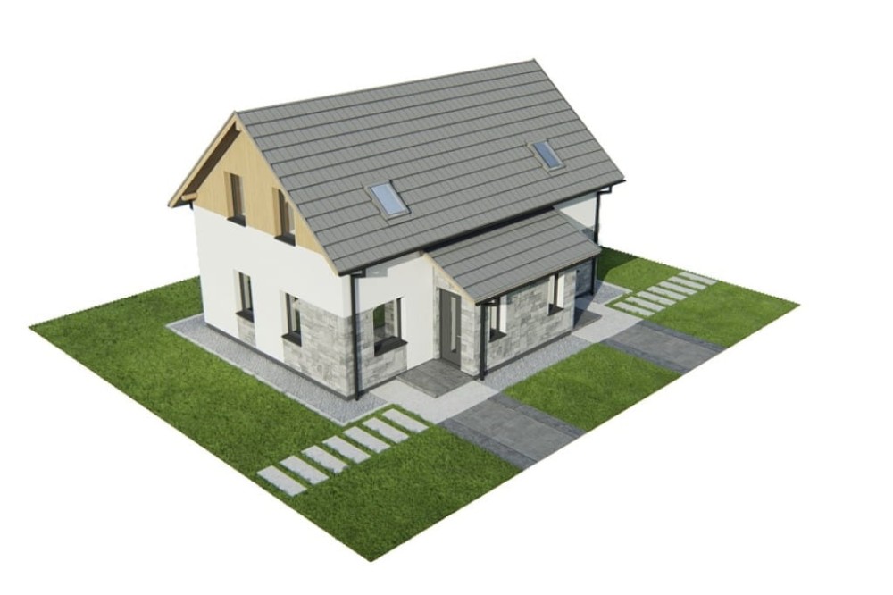 Projekt domu Zelano DM-6816, parterowy z poddaszem użytkowym, niepodpiwniczony, bez garażu - model