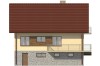Projekt domu Pszczelnik DM-6052, parterowy z poddaszem mieszkalnym, z częściowym podpiwniczeniem - elewacja ogrodowa