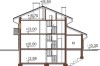 Projekt domu Lavaredo DM-6438, piętrowy, z garażem, częściowo podpiwniczony - przekrój A-A