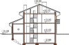 Projekt domu Lavaredo Due L-6438, piętrowy, z garażem, częściowo podpiwniczony - przekrój A-A