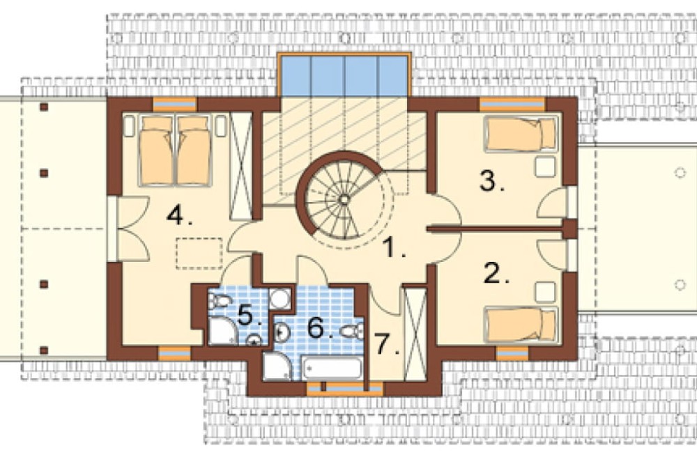 Projekt domu Civetta Due L-6468, piętrowy, z garażem, bez podpiwniczenia - rzut poddasza