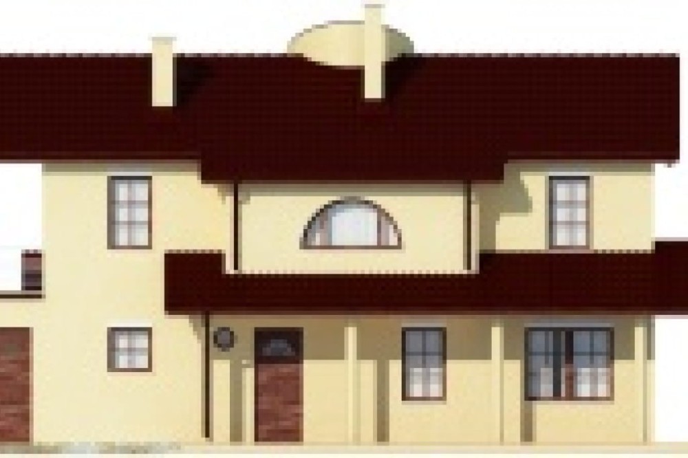 Projekt domu Civetta Due L-6468, piętrowy, z garażem, bez podpiwniczenia - elewacja frontowa