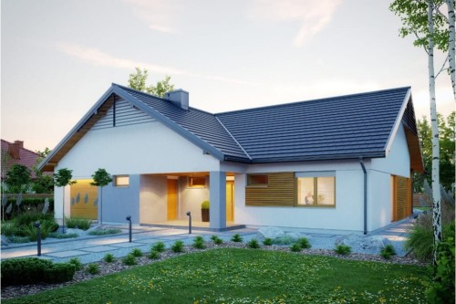 Projekt domu L-6615 - wykończenie elewacji
