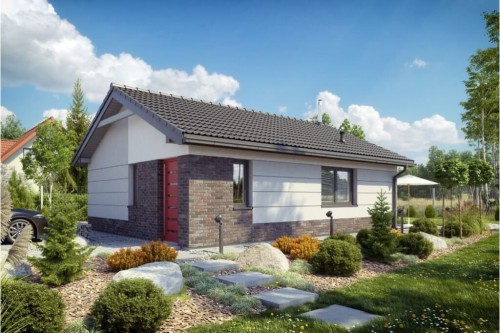 Projekt domu L-6634  - wykończenie elewacji