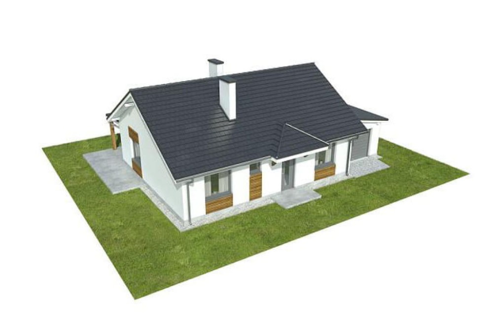 Projekt domu Roglice 2 L-6546, parterowy, jednorodzinny, tradycyjny, z garażem, bez podpiwniczenia -model