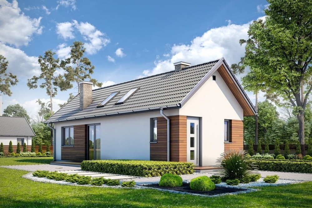 Projekt domu Vinium 2 L-6692,parterowy, jednorodzinny, nowoczesny, bez garażu, bez podpiwniczenia-kolorystyka wersja 1