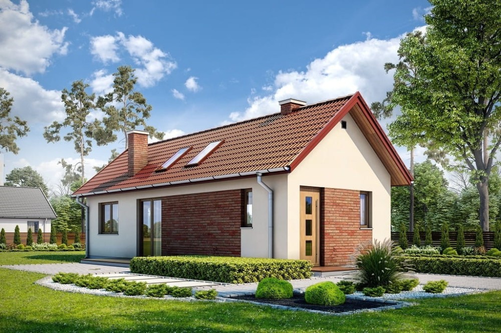 Projekt domu Vinium 2 L-6692,parterowy, jednorodzinny, nowoczesny, bez garażu, bez podpiwniczenia-kolorystyka wersja 2