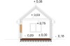 Projekt domu Vinium 2 L-6692, parterowy, jednorodzinny, nowoczesny, bez garażu, bez podpiwniczenia - przekrój C-C