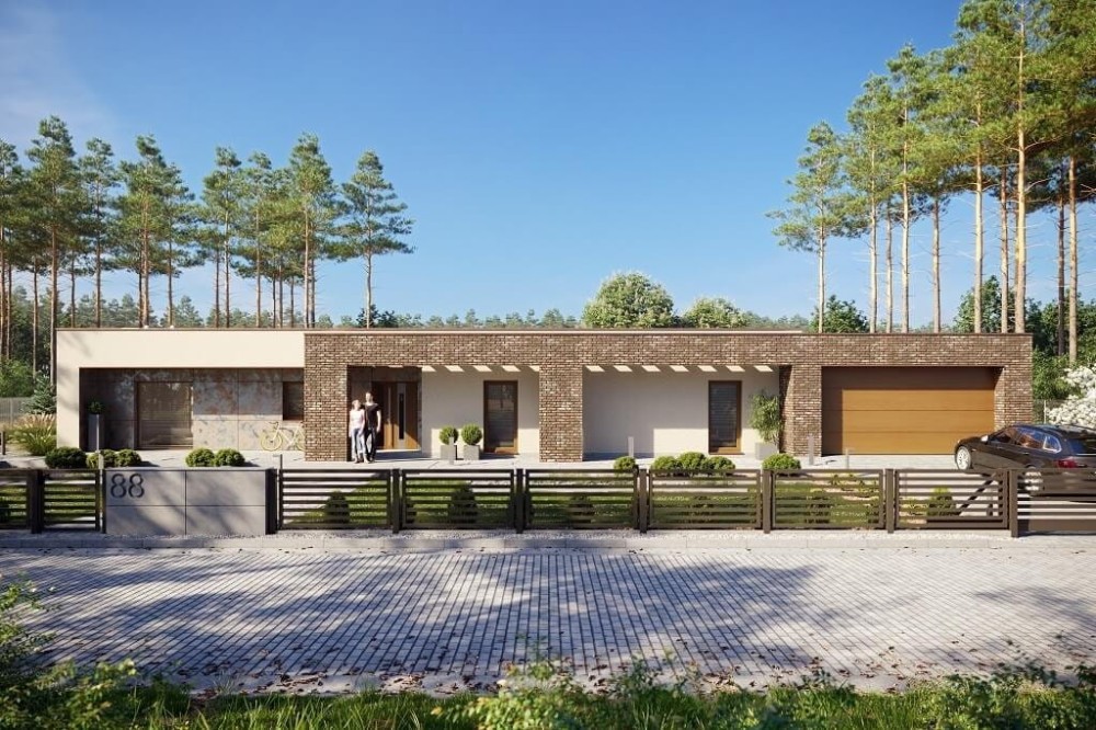 Projekt domu L-6688 - wykończenie elewacji