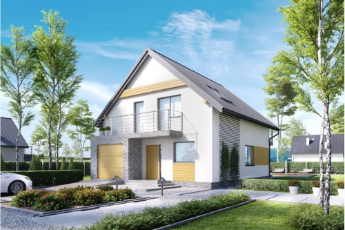 Projekt domu L-6545 - wykończenie elewacji