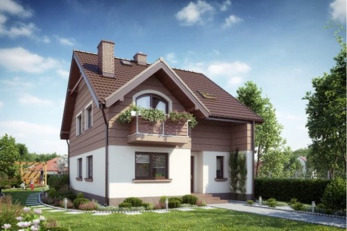 Projekt domu L-6605 - wykończenie elewacji