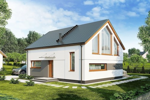 Projekt domu L-6562 B - wykończenie elewacji