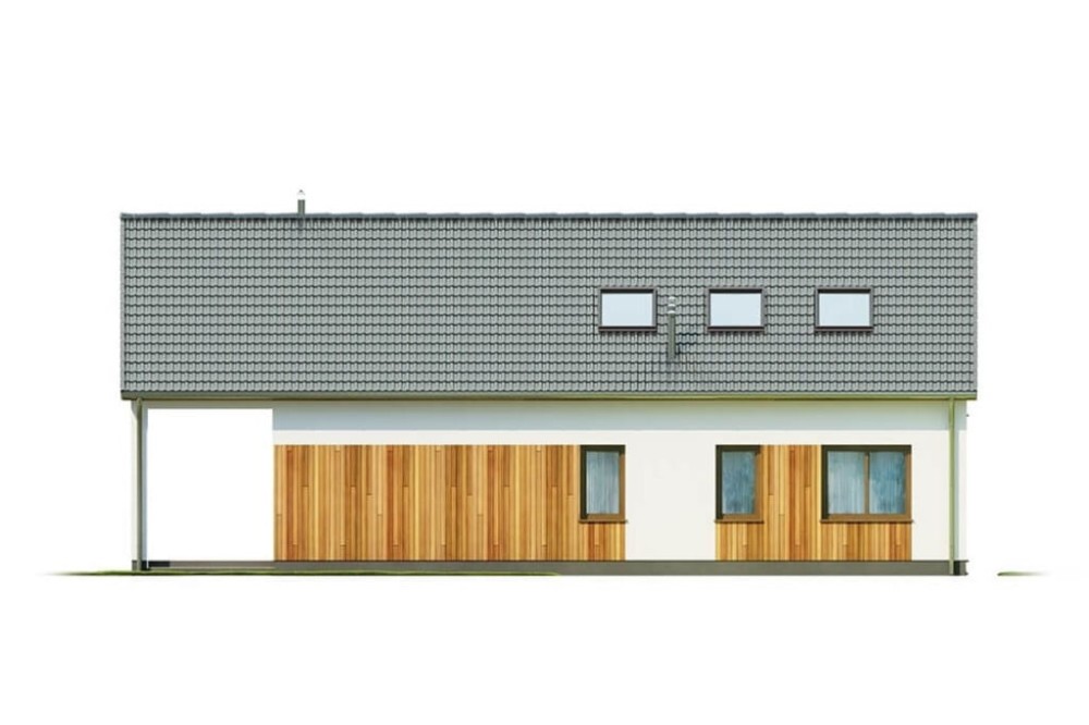 Projekt domu L-6638  - elewacja ogrodowa