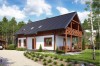 Projekt domu Hiacyntów 2 L-6585, parterowy z poddaszem mieszkalnym, bez podpiwniczenia - kolorystyka wersja 2