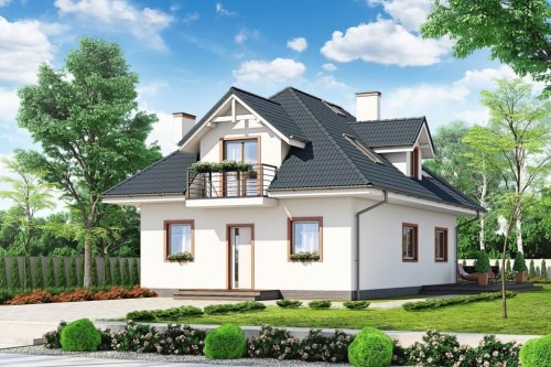 Projekt domu L-6624 - wykończenie elewacji