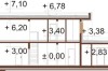 Projekt domu Celsa 2 L-6857, piętrowy, niepodpiwniczony, z 2 garażami – przekrój B-B