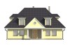 Projekt domu Lipnica DM-5502, parterowy z poddaszem mieszkalnym, bez podpiwniczenia  - elewacja frontowa