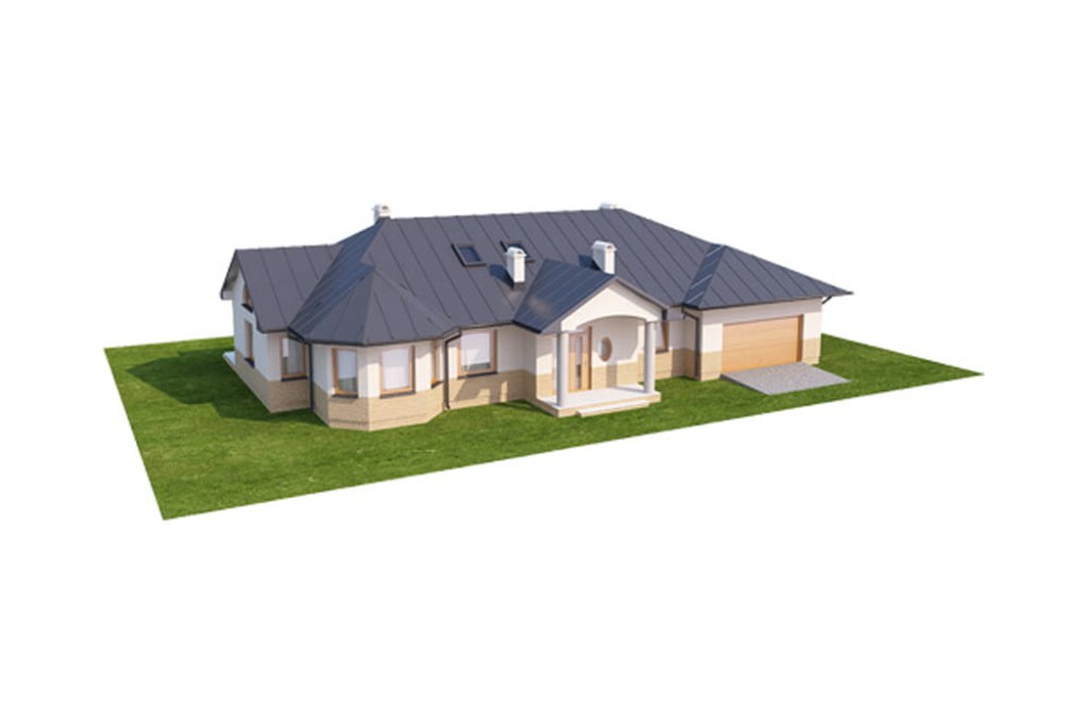 Projekt domu Bogaczewo N L-5508 N, parterowy z poddaszem mieszkalnym, bez podpiwniczenia  - model