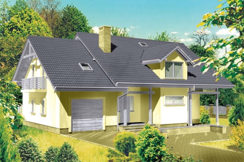 Projekt domu DM-6177 - wykończenie elewacji