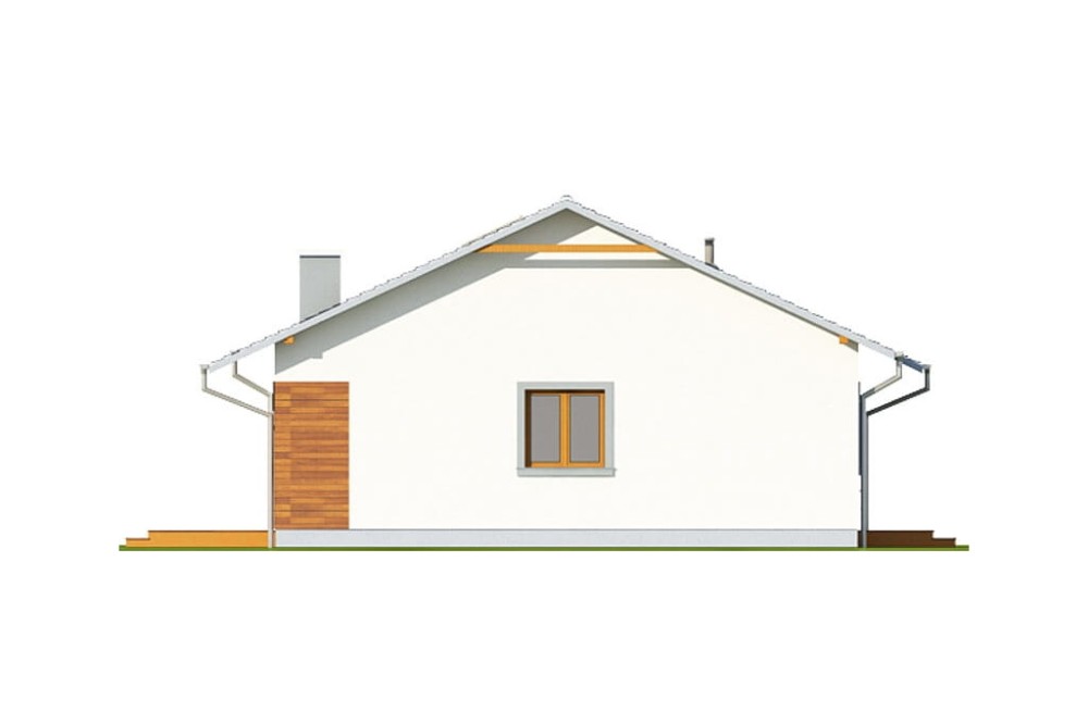 Projekt domu Celozja 1 DM-6616, parterowy, niepodpiwniczony, bez garażu - elewacja boczna
