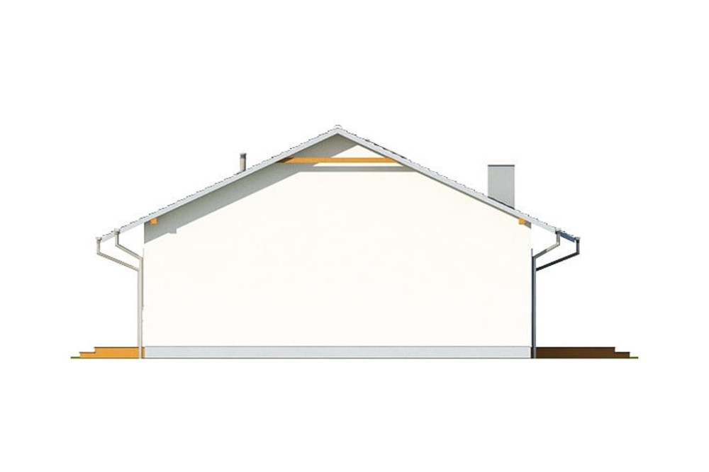 Projekt domu Celozja 1 DM-6616, parterowy, niepodpiwniczony, bez garażu - elewacja boczna