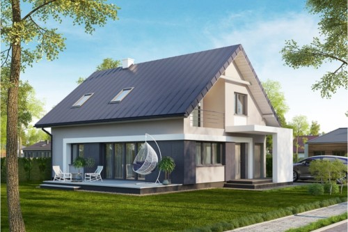 Projekt domu DM-6664 - wykończenie elewacji