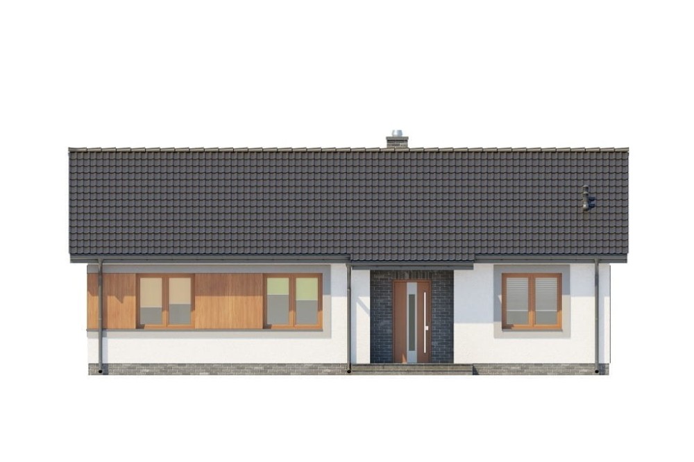 Projekt domu Celozja B2 L-6616 B2, parterowy, niepodpiwniczony, bez garażu -elewacja frontowa