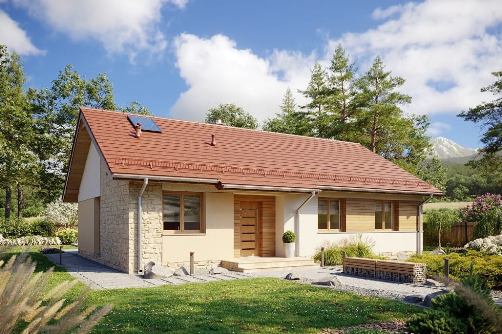 Projekt domu DM-6616 C  - wykończenie elewacji