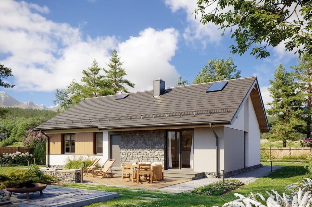 Projekt domu DM-6616 C  - wykończenie elewacji