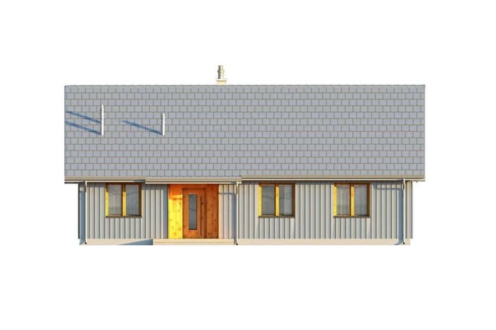 Projekt domu Celozja E DM-6616 E, parterowy, niepodpiwniczony, bez garażu - elewacja frontowa