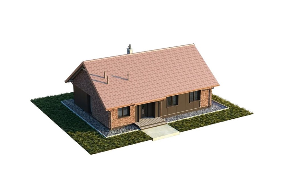 Projekt domu Celozja F DM-6616 F , parterowy, niepodpiwniczony, bez garażu -model