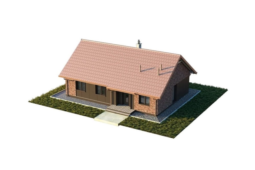 Projekt domu Celozja F2 L-6616 F2 , parterowy, niepodpiwniczony, bez garażu -model